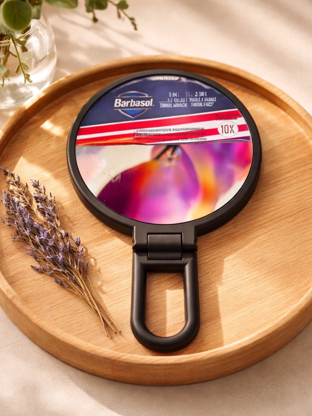 Barbasol 3-in-1 Folding Double Sided Makeup Mirror
